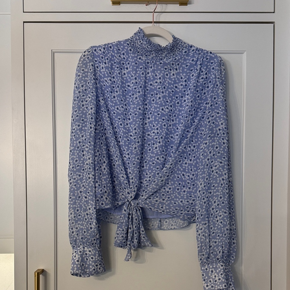 Lucy Paris Floral Blue Women's Top